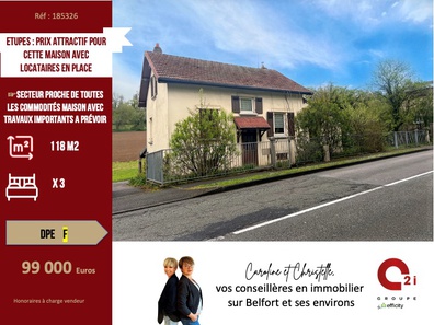 maison 4 pièces - 118m2 à Étupes (25460)