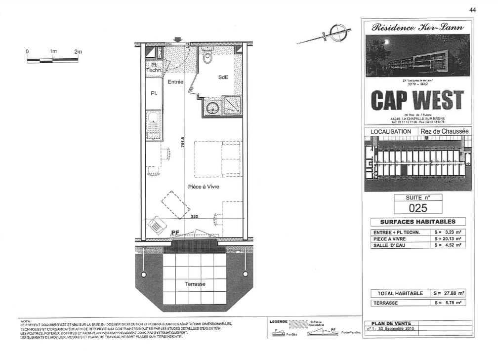 Achat immobilier Appartement 1 pièces  28m2 à Bruz (35170) - Photo n°14