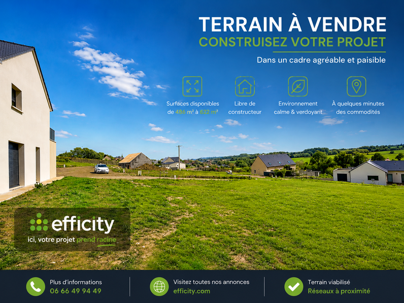 terrain  - 622m2 à Pléboulle (22550)