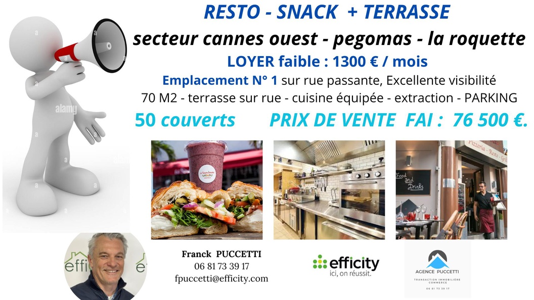 fonds-de-commerce  - 70m2 à La Roquette-sur-Siagne (06550)