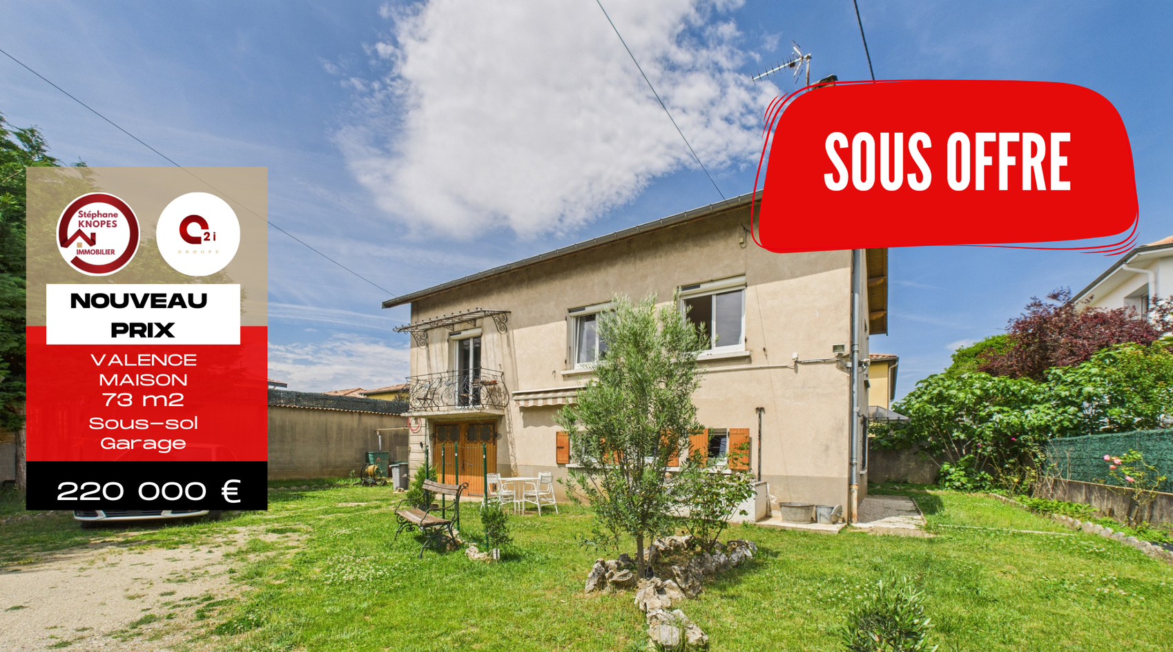 Achat immobilier Maison 4 pièces  73m2 à Valence (26000) - Photo n°1