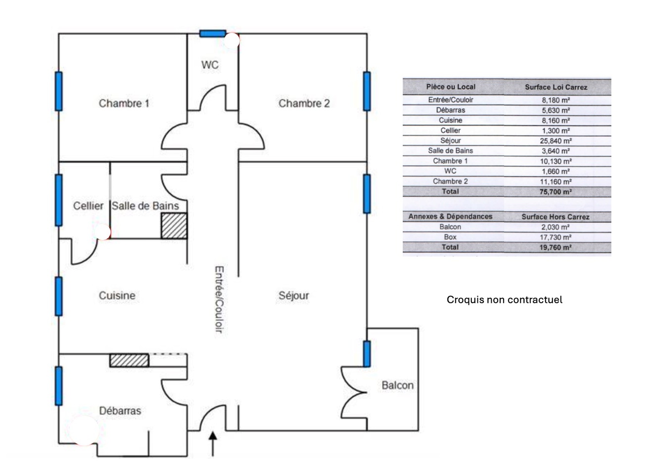 Achat immobilier Appartement 3 pièces  75m2 à Bordeaux (33200) - Photo n°6