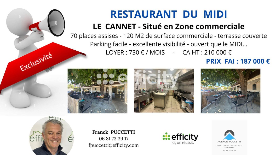 fonds-de-commerce  - 70m2 à Le Cannet (06110)