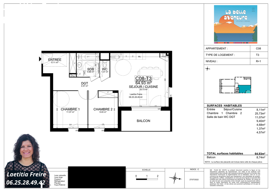 appartement 3 pièces - 64m2 à Marnaz (74460)