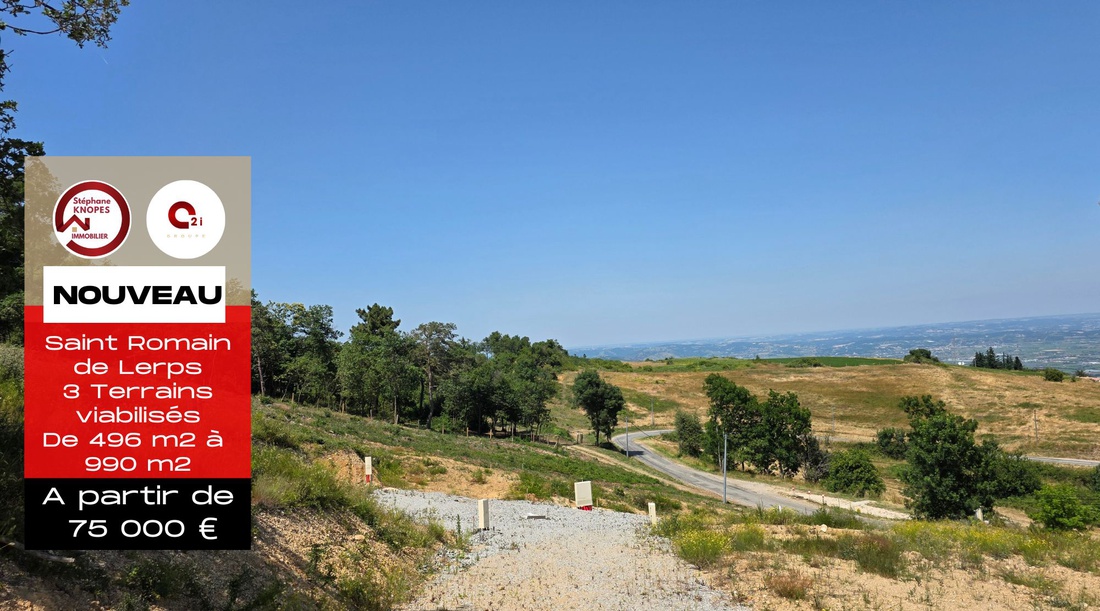 terrain  - 496m2 à Saint-Romain-de-Lerps (07130)