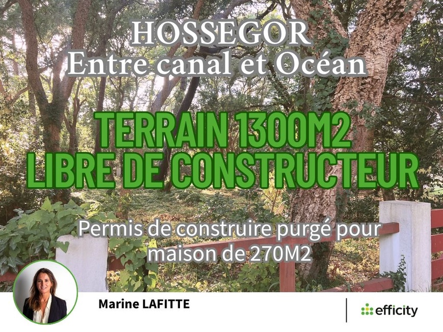 Achat immobilier Terrain   1200m2 à Soorts-Hossegor (40150) - Photo n°1