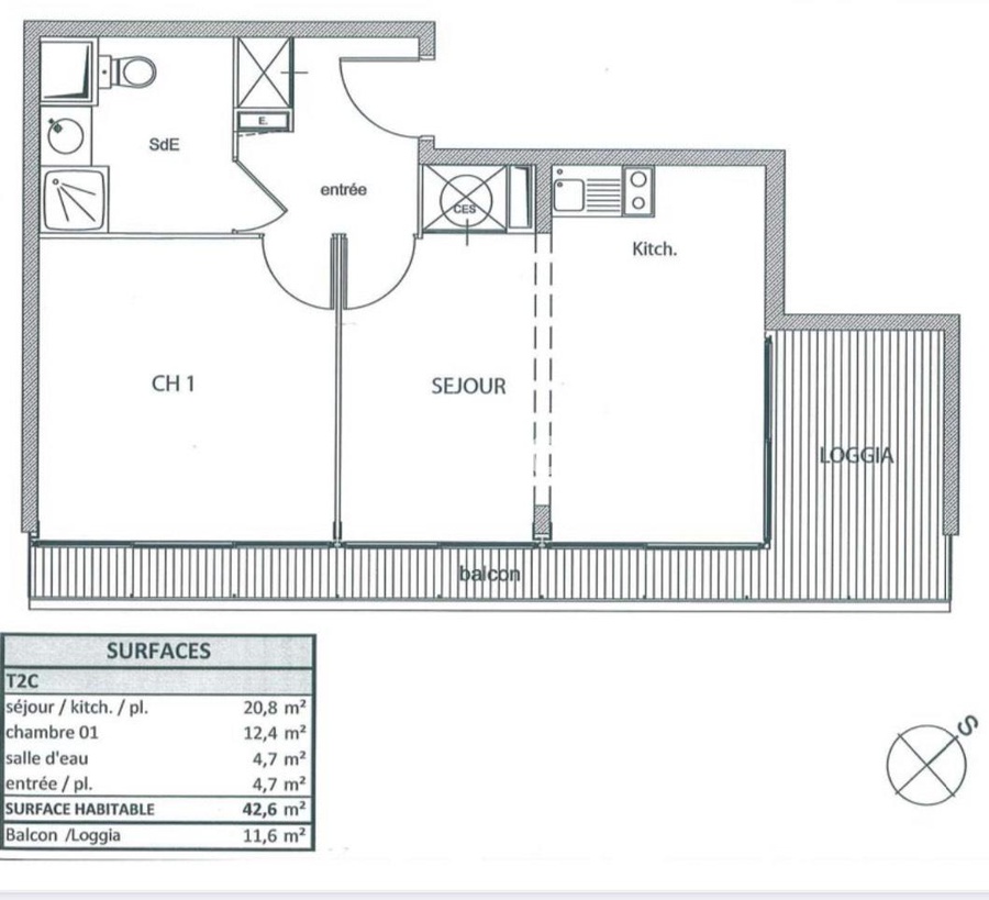 Achat immobilier Appartement 2 pièces  42m2 à Montpellier (34000) - Photo n°9