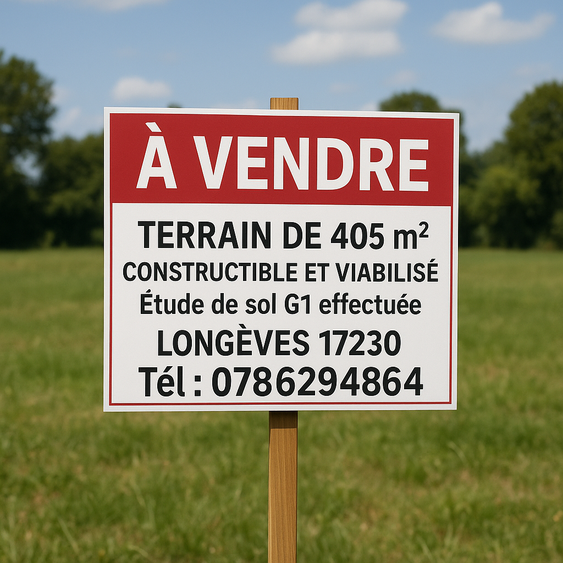 terrain  - 405m2 à Longèves (17230)