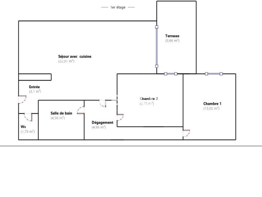 Achat immobilier Appartement 3 pièces  58m2 à Strasbourg (67200) - Photo n°4