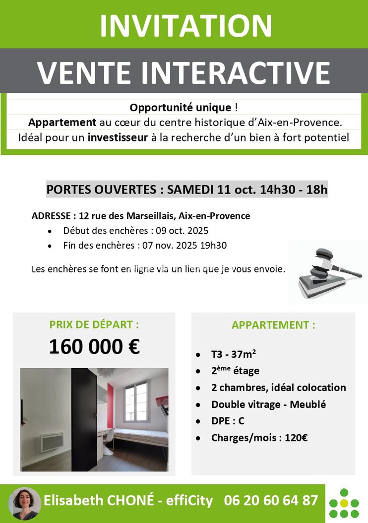Achat immobilier Appartement 3 pièces  37m2 à Aix-en-Provence (13100) - Photo n°11
