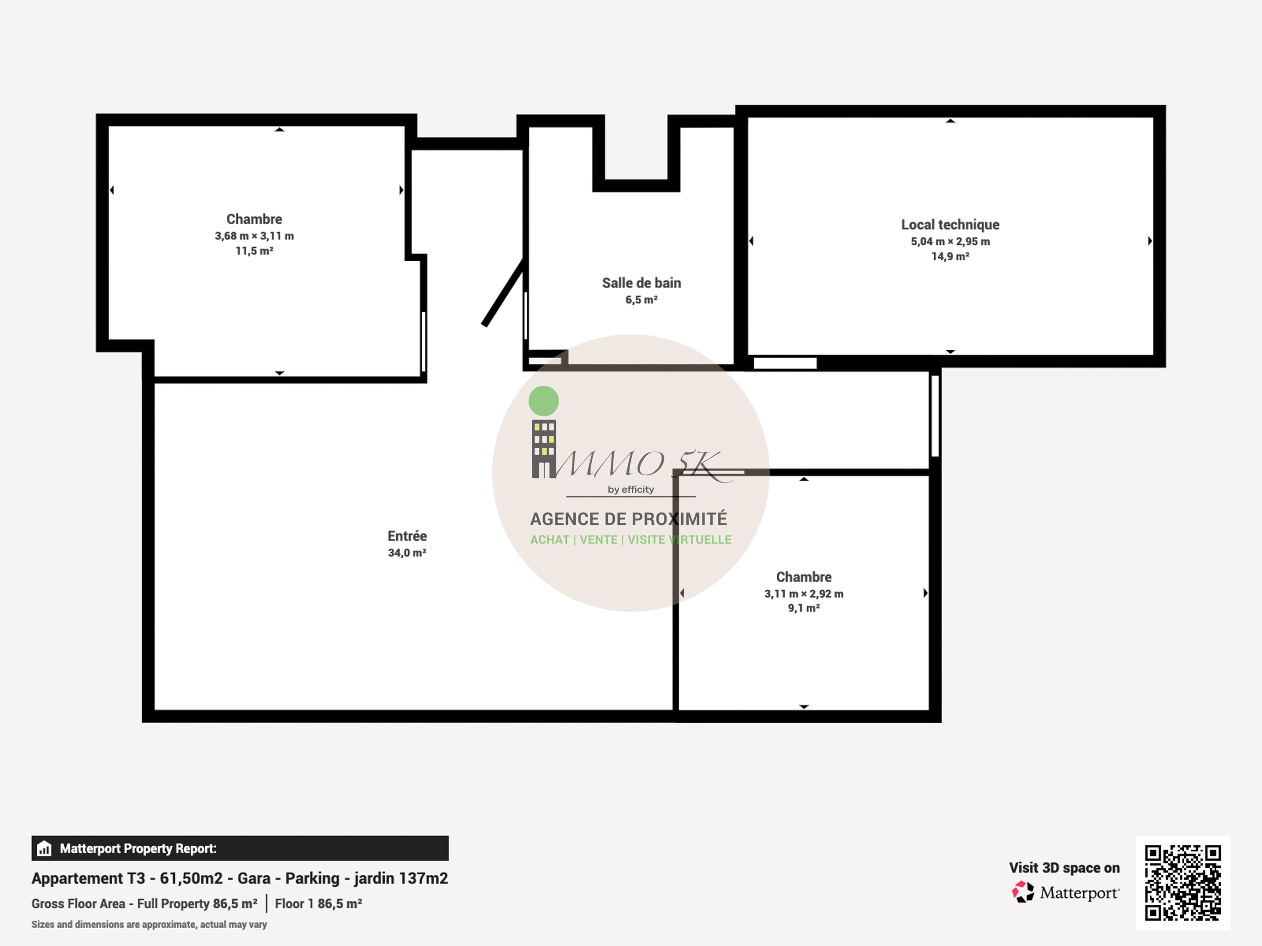 Achat immobilier Appartement 3 pièces  61m2 à Genas (69740) - Photo n°14