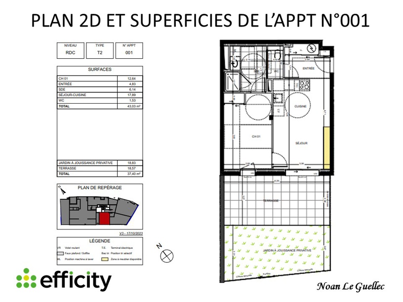 Achat immobilier Appartement 2 pièces  43m2 à La Chapelle-des-Fougeretz (35520) - Photo n°6