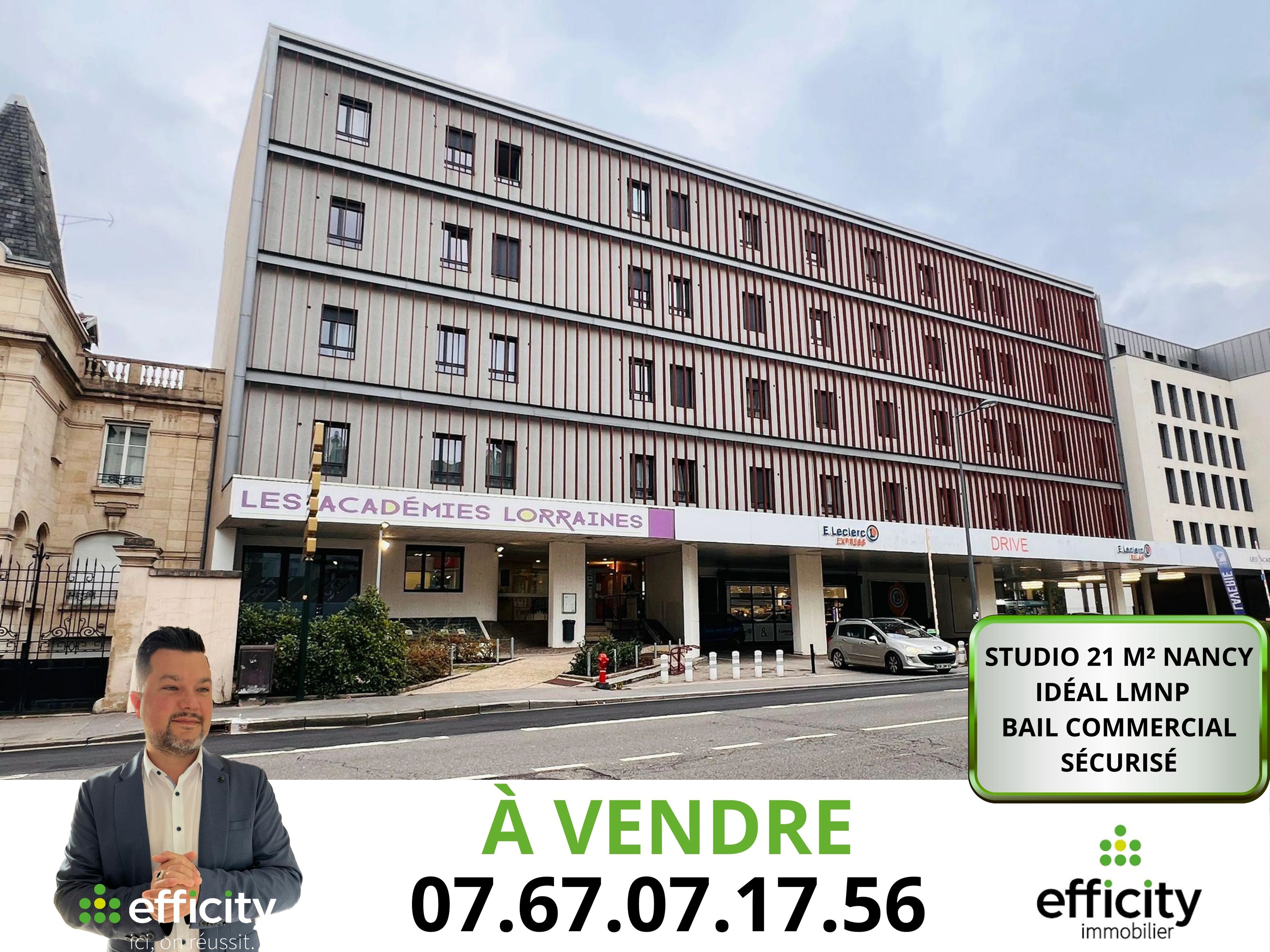 Achat immobilier Appartement 1 pièces  21m2 à Nancy (54000) - Photo n°1