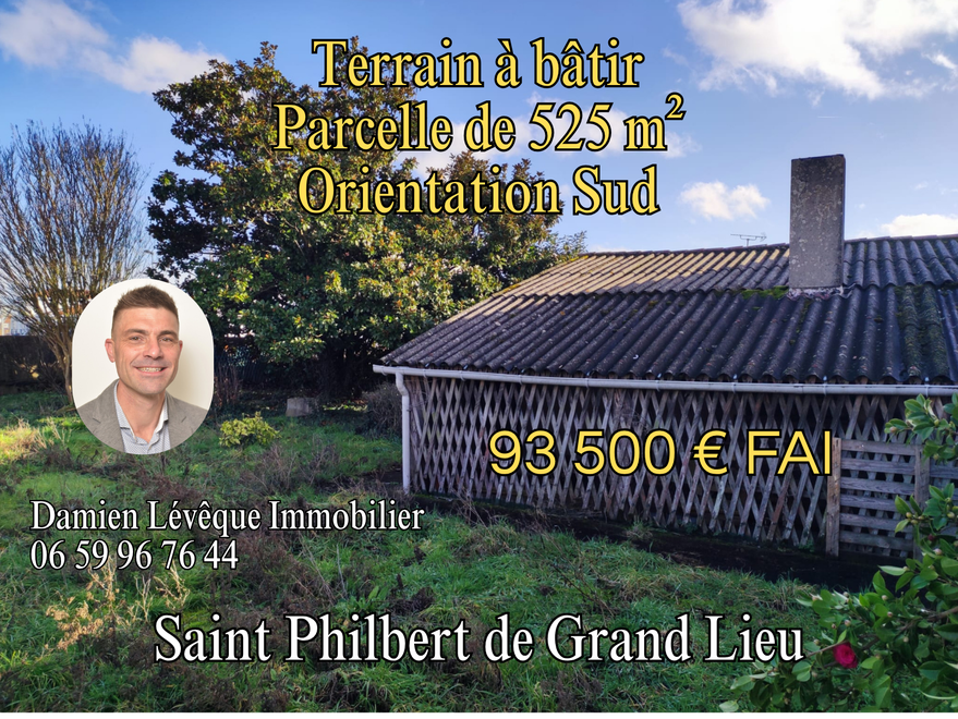 terrain  - 525m2 à Saint-Philbert-de-Grand-Lieu (44310)