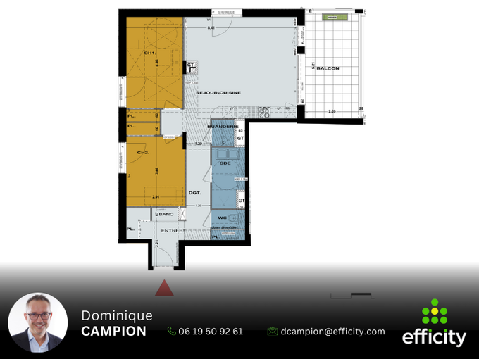 Achat immobilier Appartement 3 pièces  75m2 à Meylan (38240) - Photo n°4