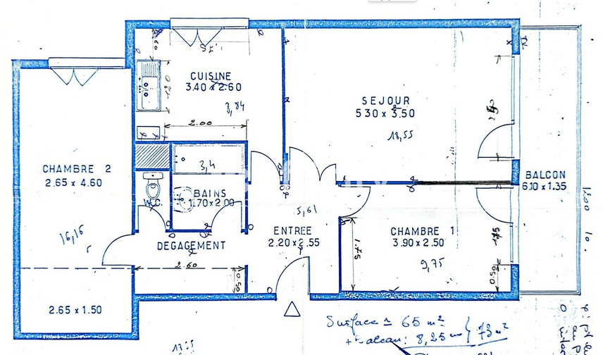 appartement 3 pièces - 67m2 à Le Plessis-Trévise (94420)