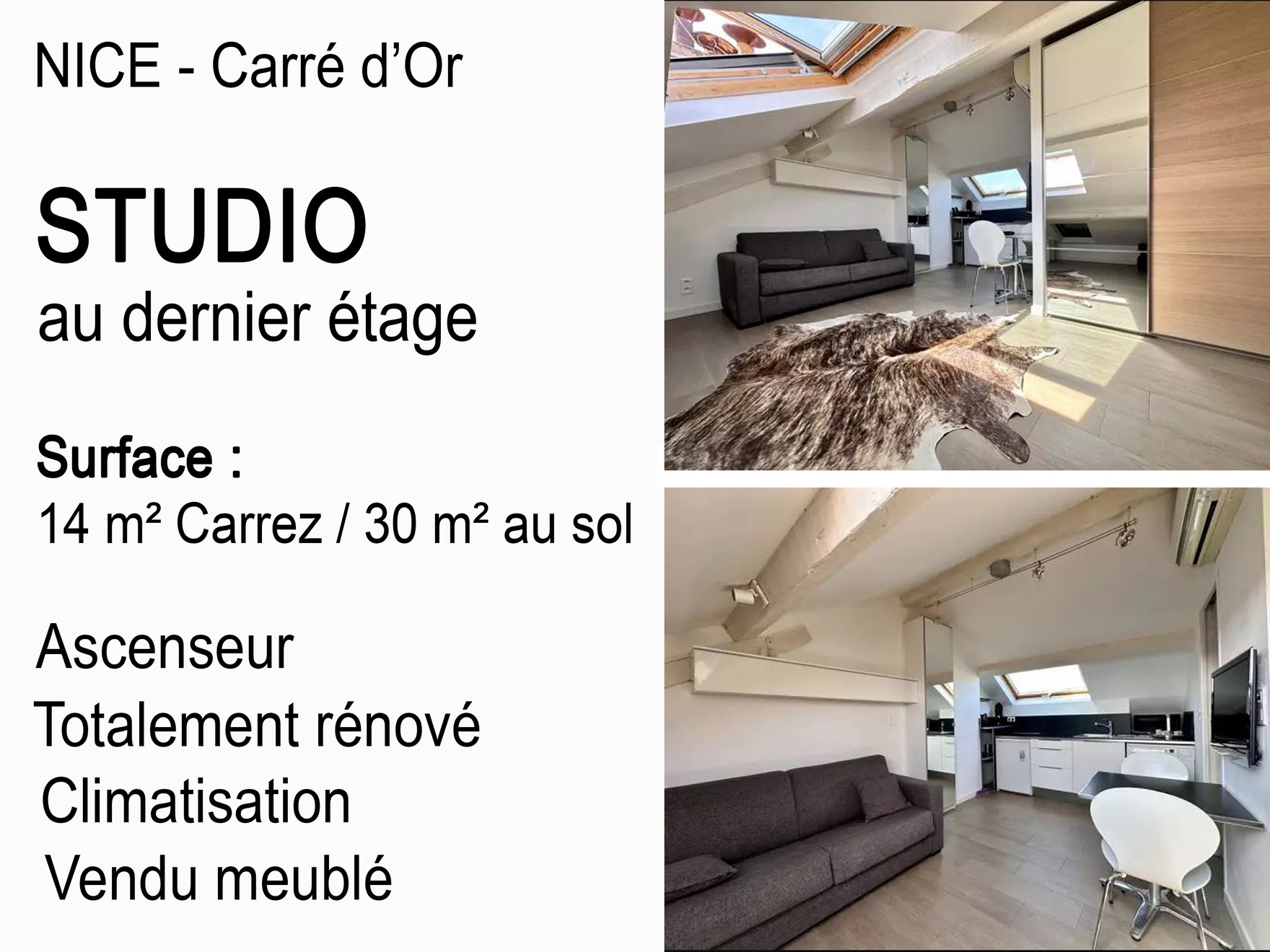 appartement 1 pièces - 14m2 à Nice (06000)