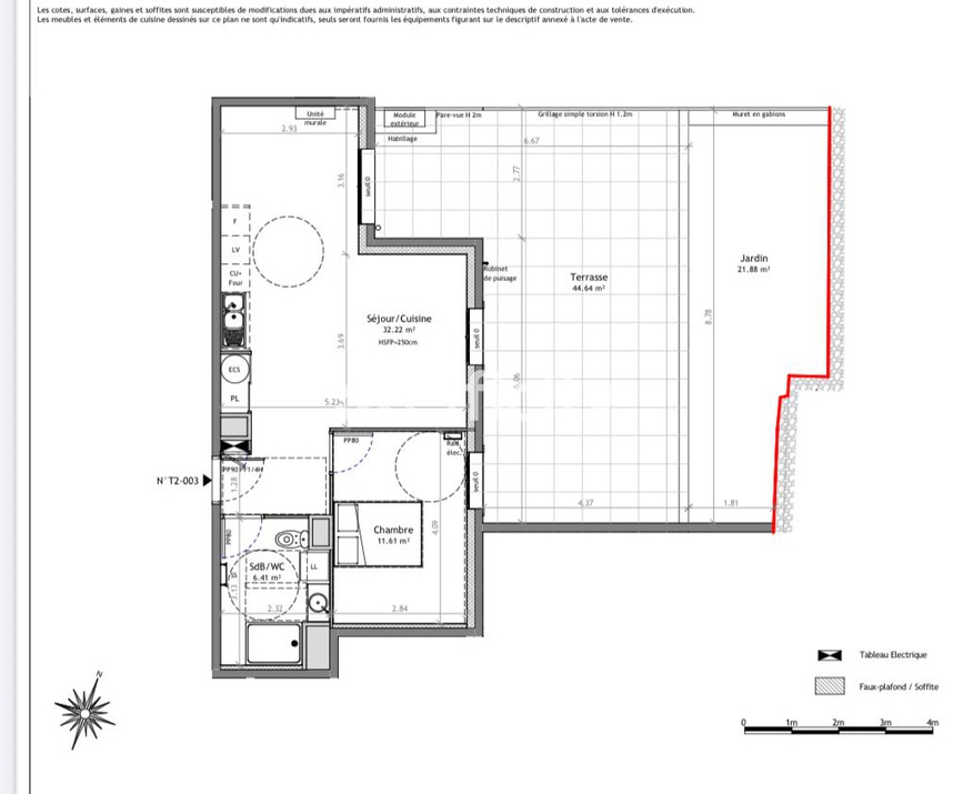 Achat immobilier Appartement 2 pièces  50m2 à Bonnefamille (38090) - Photo n°5