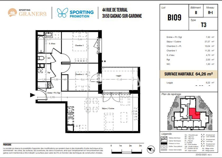 Achat immobilier Appartement 3 pièces  64m2 à Gagnac-sur-Garonne (31150) - Photo n°6