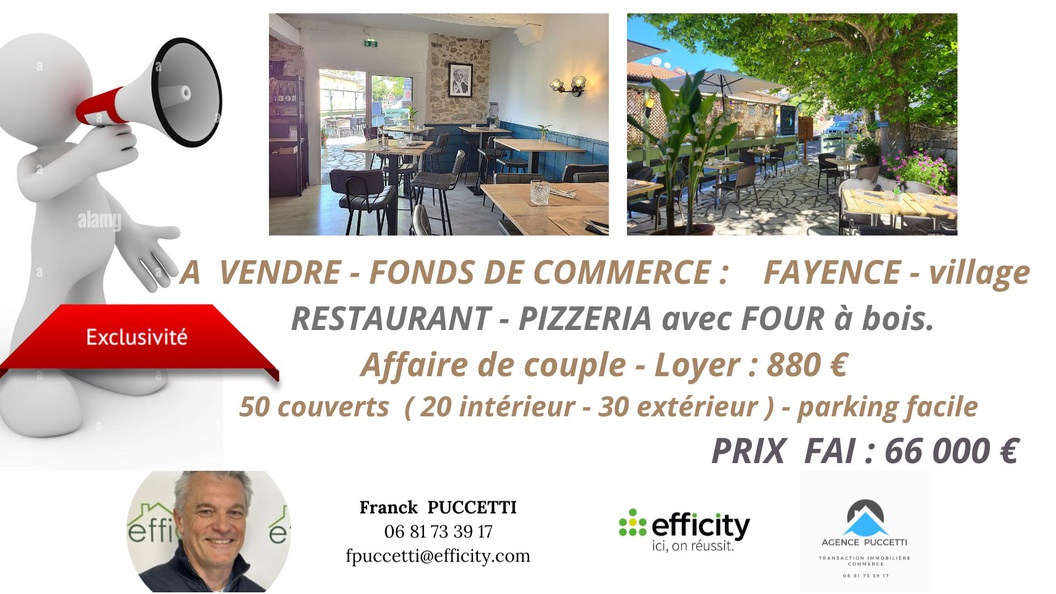 fonds-de-commerce  - 60m2 à Fayence (83440)