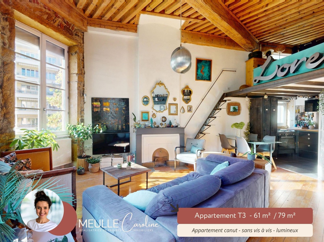 appartement 3 pièces - 79m2 à Lyon (69004)