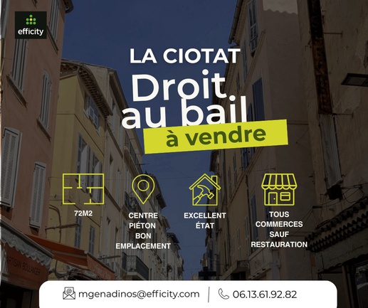 fonds de commerce  - 72m2 à La Ciotat (13600)