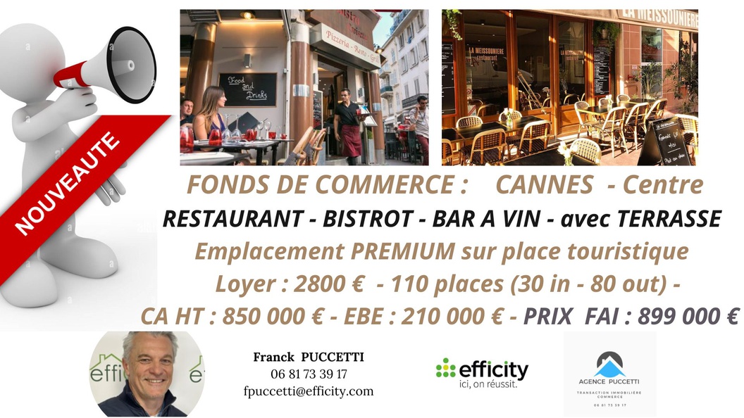 fonds-de-commerce  - 100,0m2 à Cannes (06400)