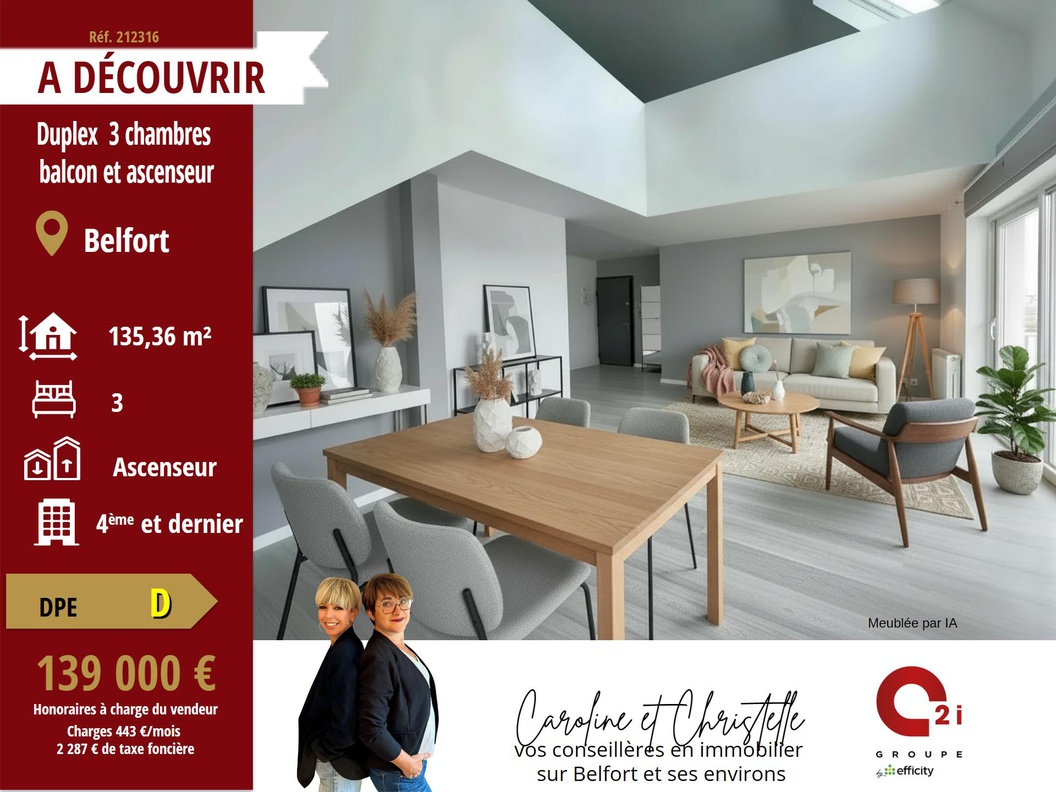 appartement 6 pièces - 135m2 à Belfort (90000)