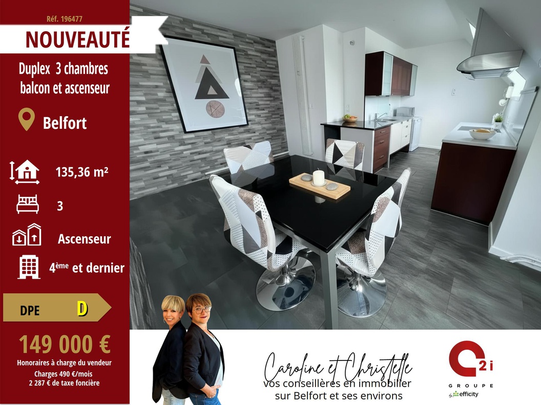 appartement 6 pièces - 135m2 à Belfort (90000)