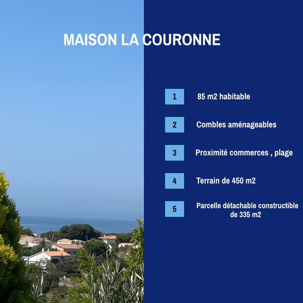 maison 3 pièces - 85m2 à La Couronne (13500)