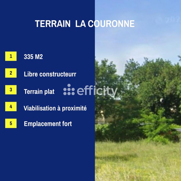 terrain  - 335m2 à Couronne (13500)