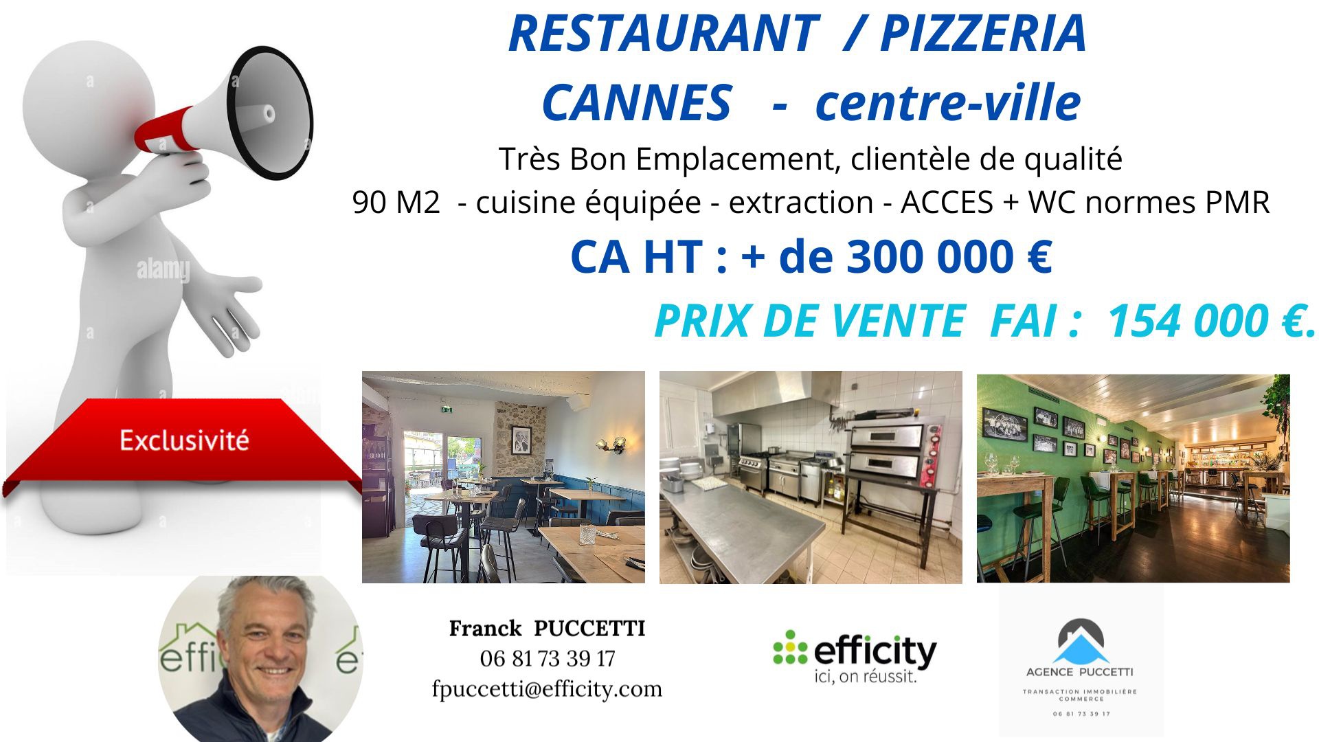 Local commercial 95 m² · à Cannes · 95 m² · 154 000 €