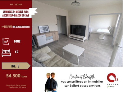 appartement 4 pièces - 63m2 à Belfort (90000)