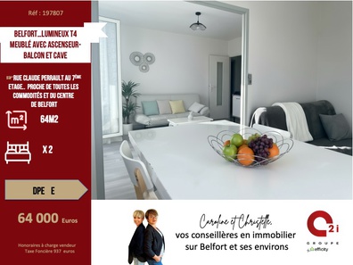 appartement 4 pièces - 63m2 à Belfort (90000)