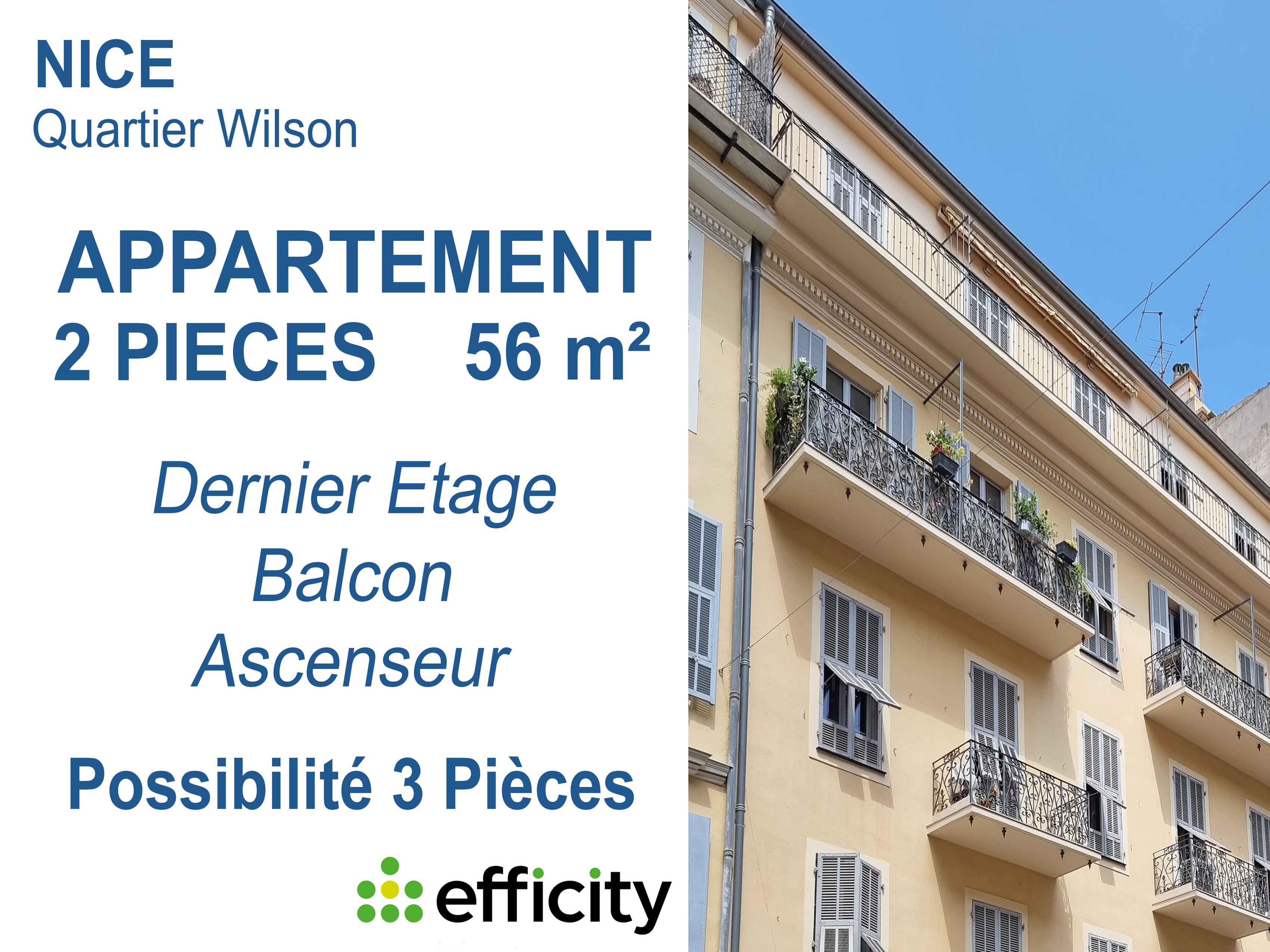 Achat immobilier Appartement 2 pièces  56m2 à Nice (06000) - Photo n°8