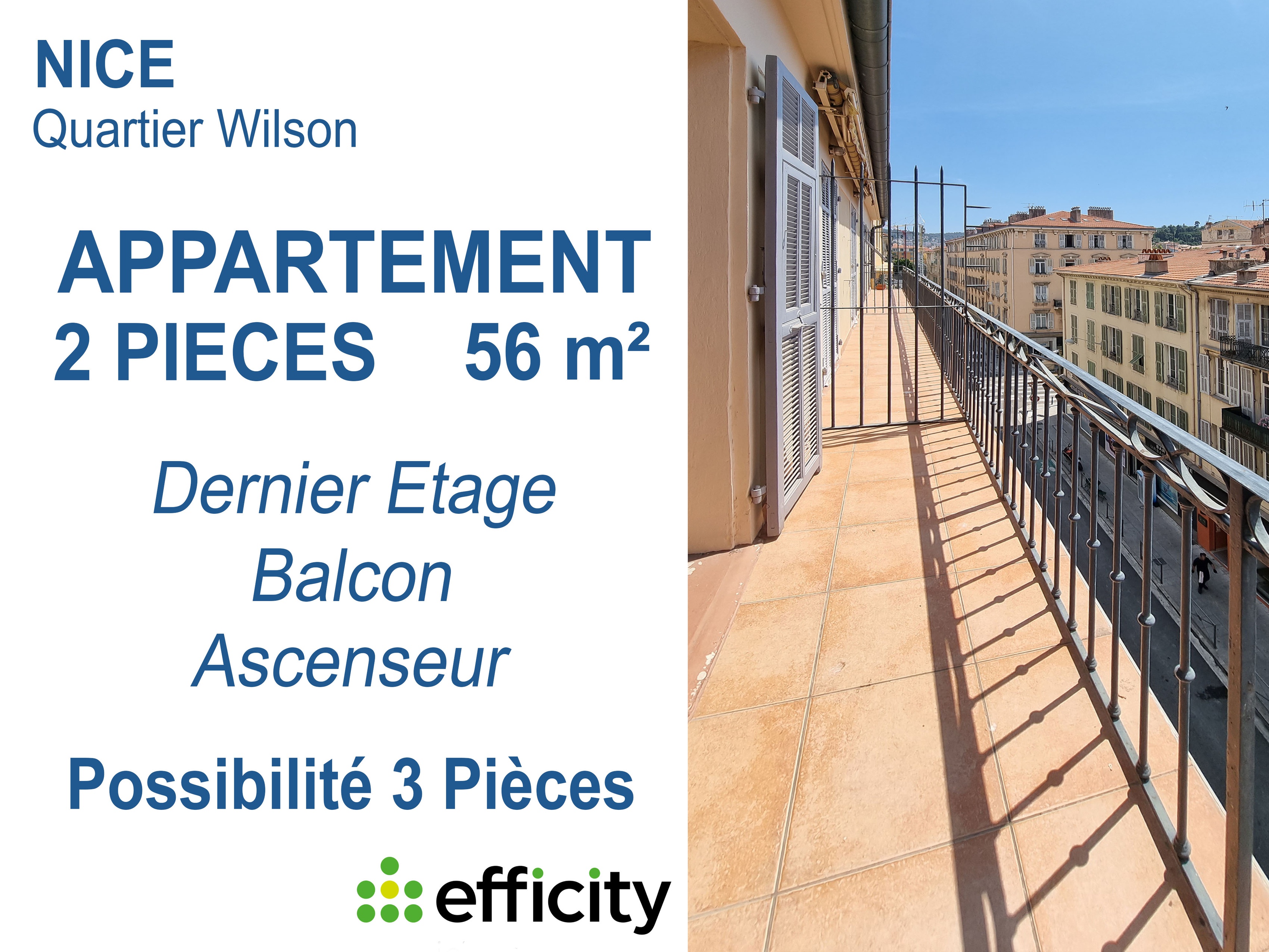 Achat immobilier Appartement 2 pièces  56m2 à Nice (06000) - Photo n°1