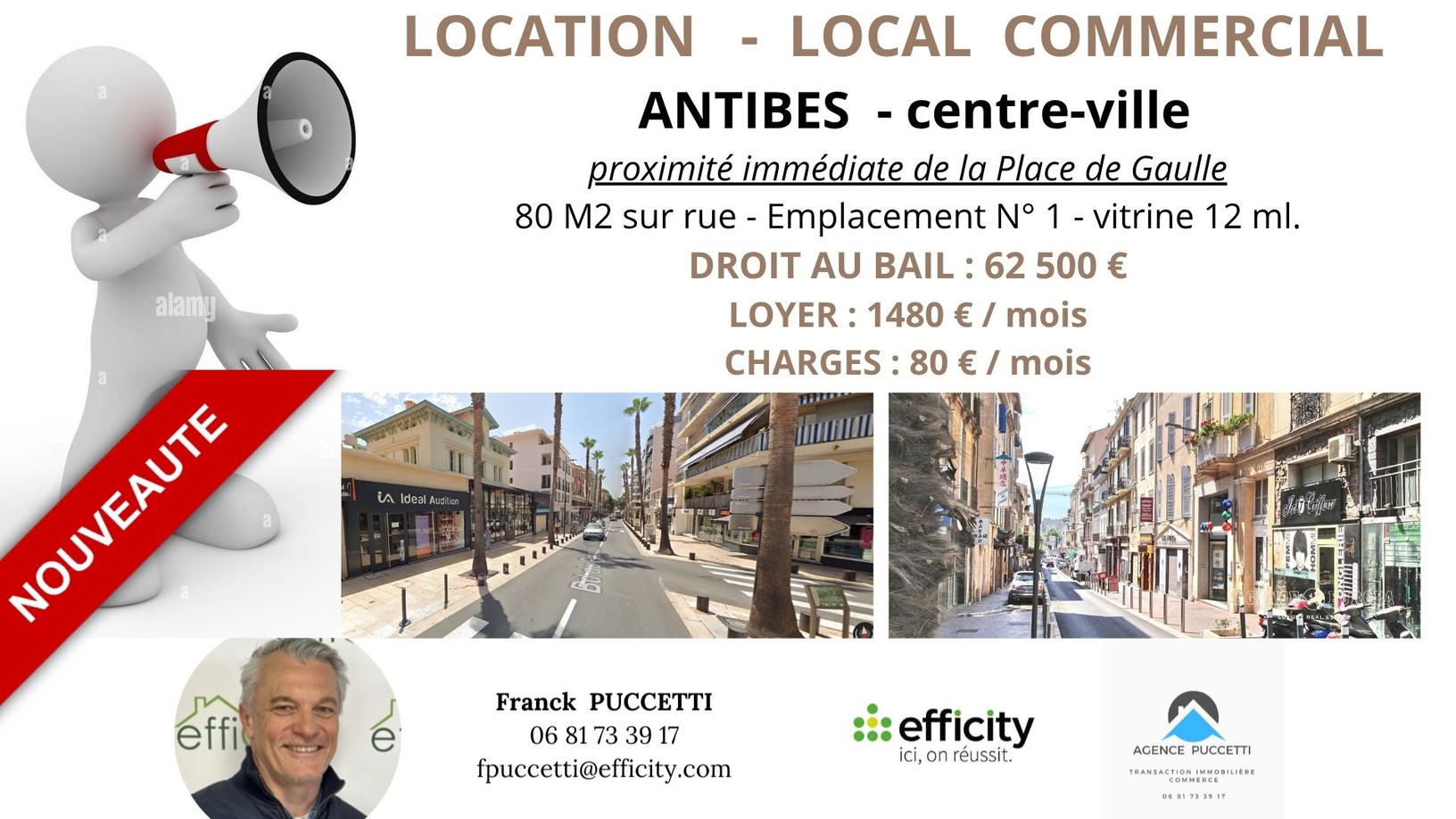 Achat immobilier Fonds de commerce   75m2 à Antibes (06600) - Photo n°1