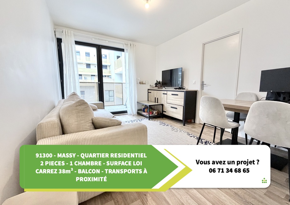 appartement 2 pièces - 38m2 à Massy (91300)
