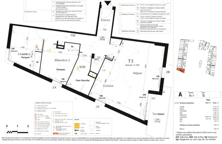 appartement 3 pièces - 75m2 à Aytré (17440)