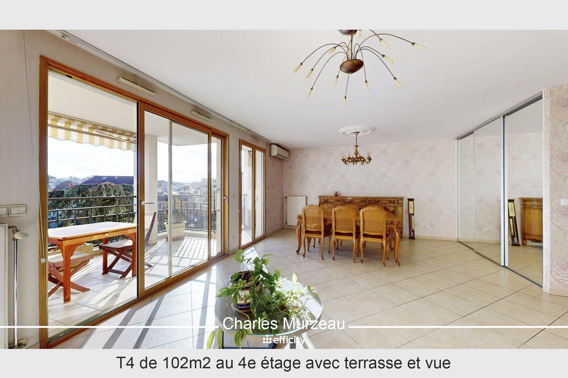appartement 4 pièces - 102m2 à Lyon (69003)