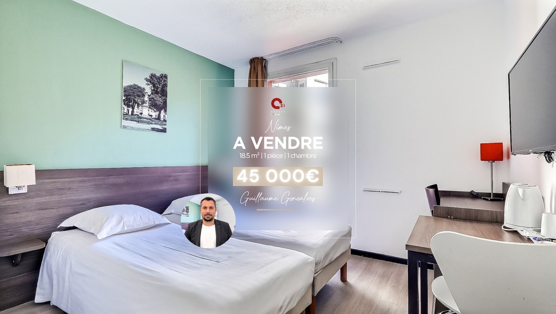 appartement 1 pièces - 18m2 à Nîmes (30000)