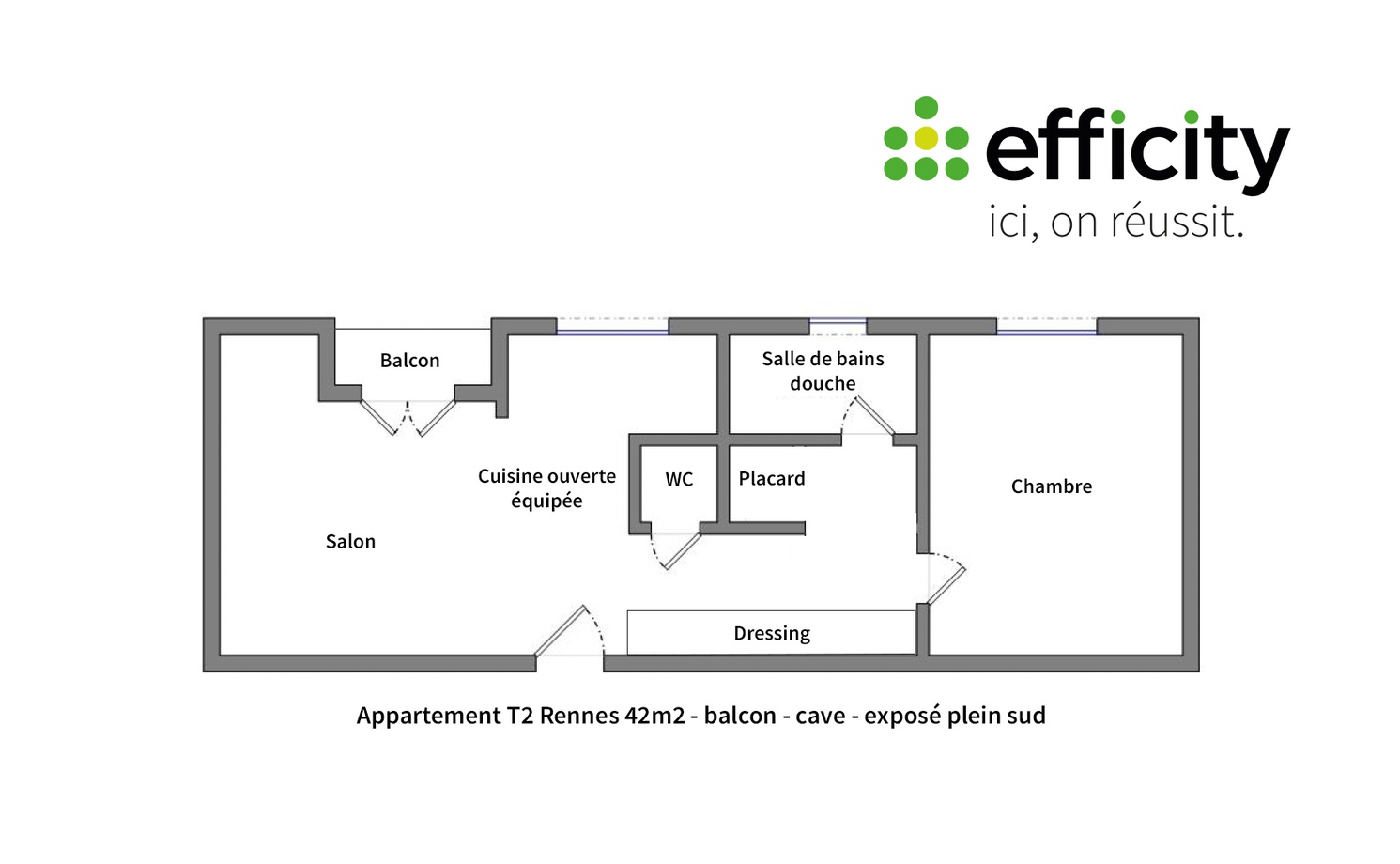 Achat immobilier Appartement 2 pièces  42m2 à Rennes (35200) - Photo n°11