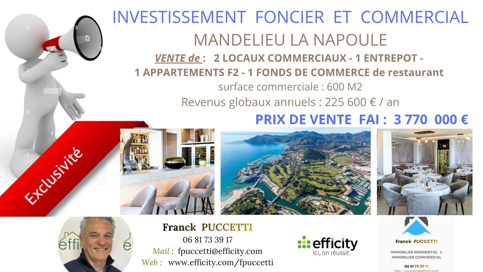 Local commercial 2 pièces 600 m² · à Mandelieu-la-Napoule · 600 m² · 3 770 000 €
