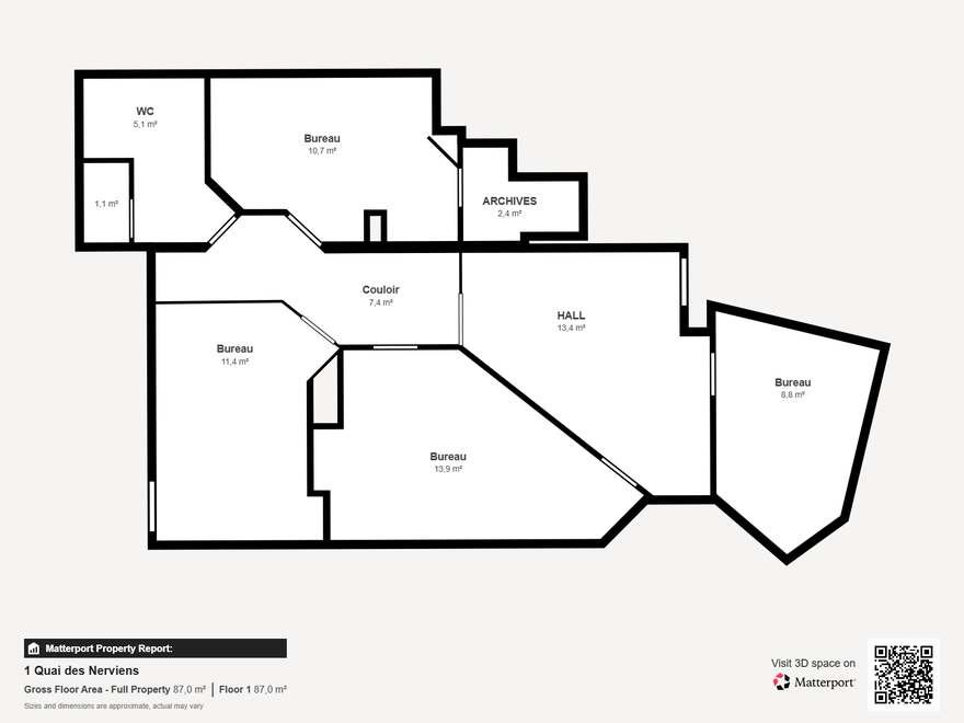 bureau 6 pièces - 84m2 à Maubeuge (59600)
