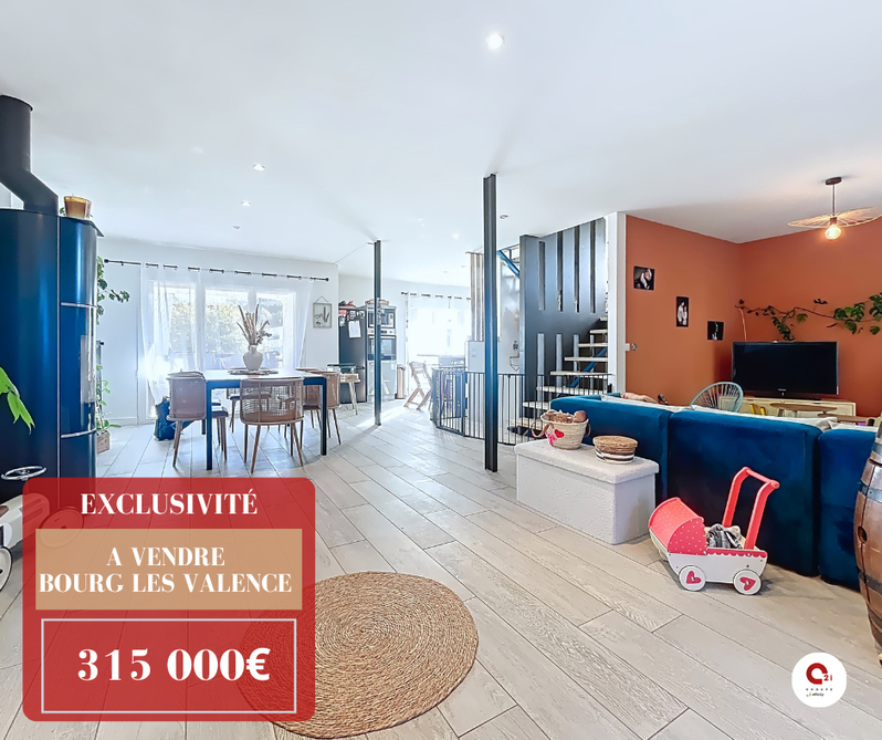 Achat immobilier Maison 4 pièces  121m2 à Bourg-lès-Valence (26500) - Photo n°1