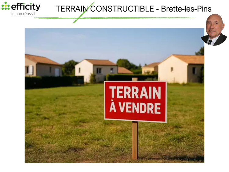 terrain  - 637,0m2 à Brette-les-Pins (72250)