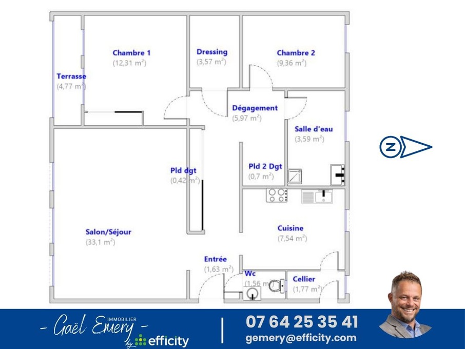 Achat immobilier Appartement 4 pièces  82m2 à Le Mans (72000) - Photo n°9