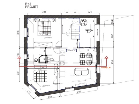 appartement 3 pièces - 57m2 à Marquette-lez-Lille (59520)