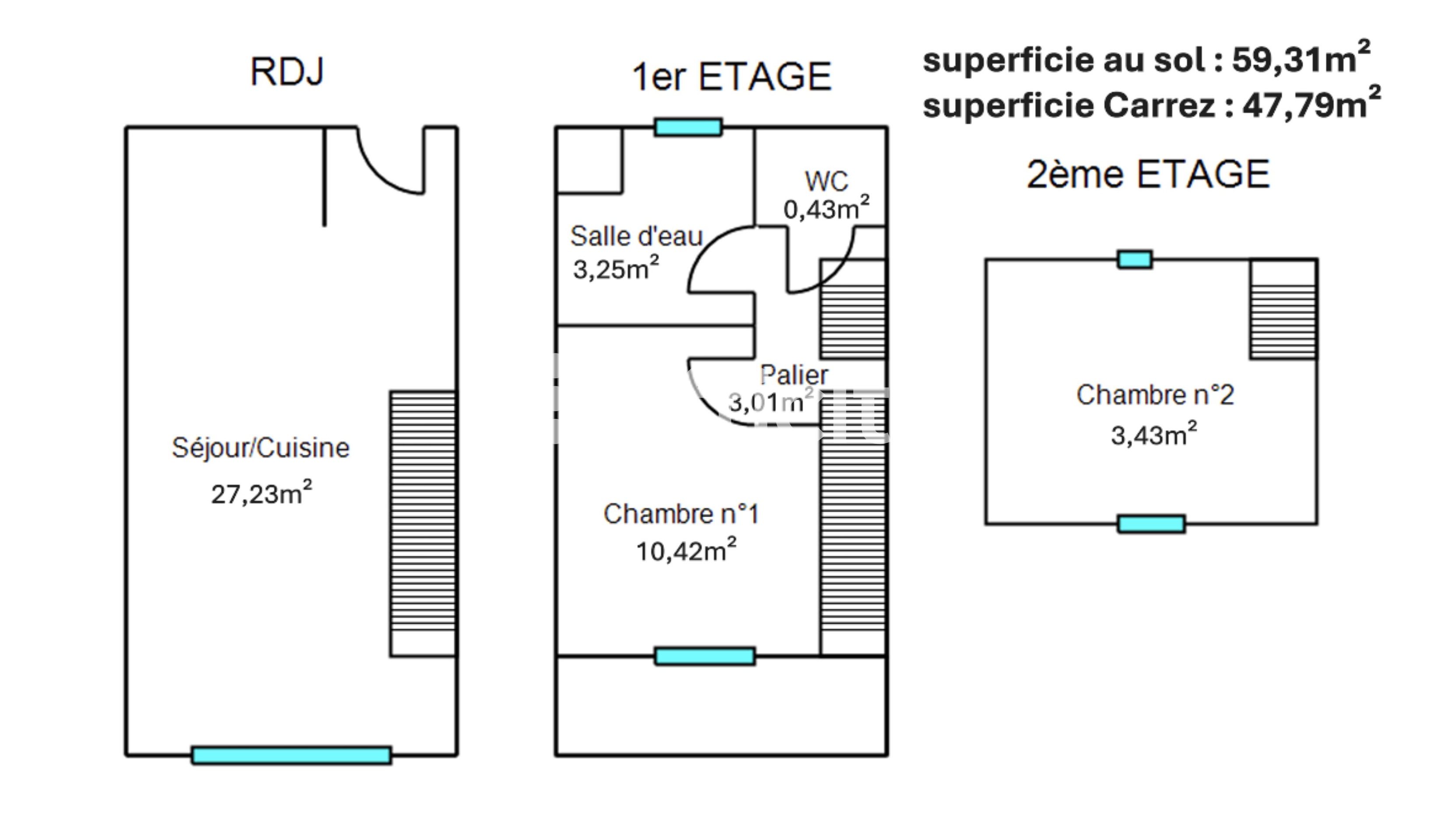 Achat immobilier Appartement 3 pièces  48m2 à La Trinité-sur-Mer (56470) - Photo n°17