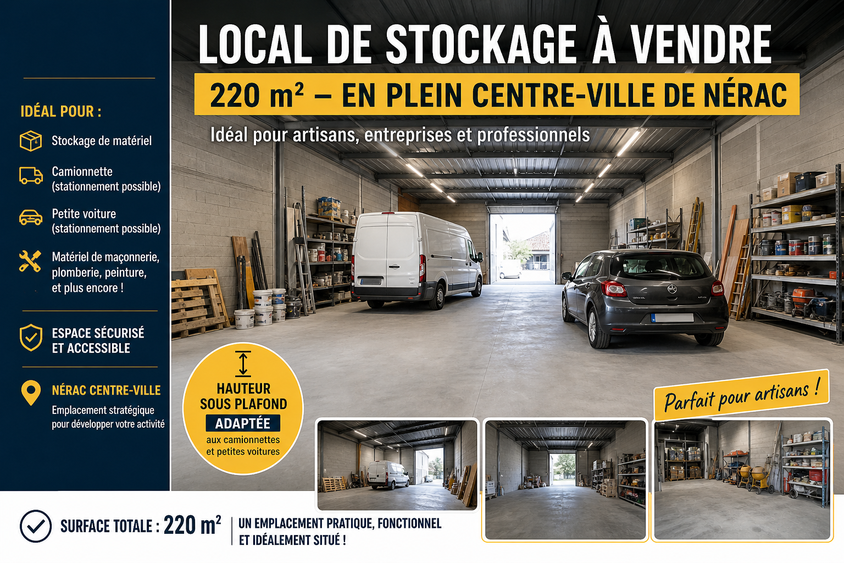 local commercial  - 220m2 à Nérac (47600)